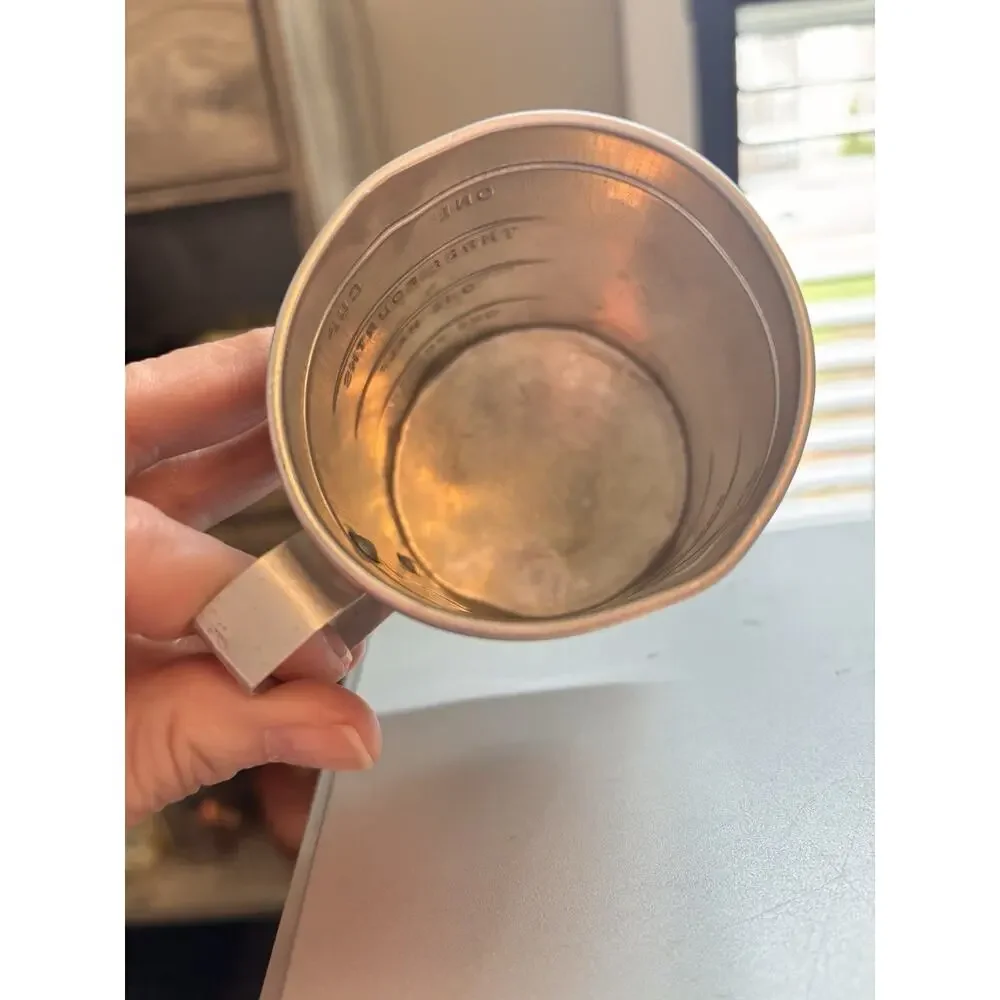 Vintage ALUMINUM Measuring ONE Cup w/ Handle & Spout #3